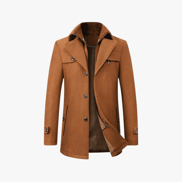 Men's Overcoat Wool Pea Coat Casual Jacket