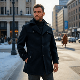 Men's Overcoat Wool Pea Coat Casual Jacket