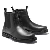 Men's Leather Chelsea Work Boots with Side Zip