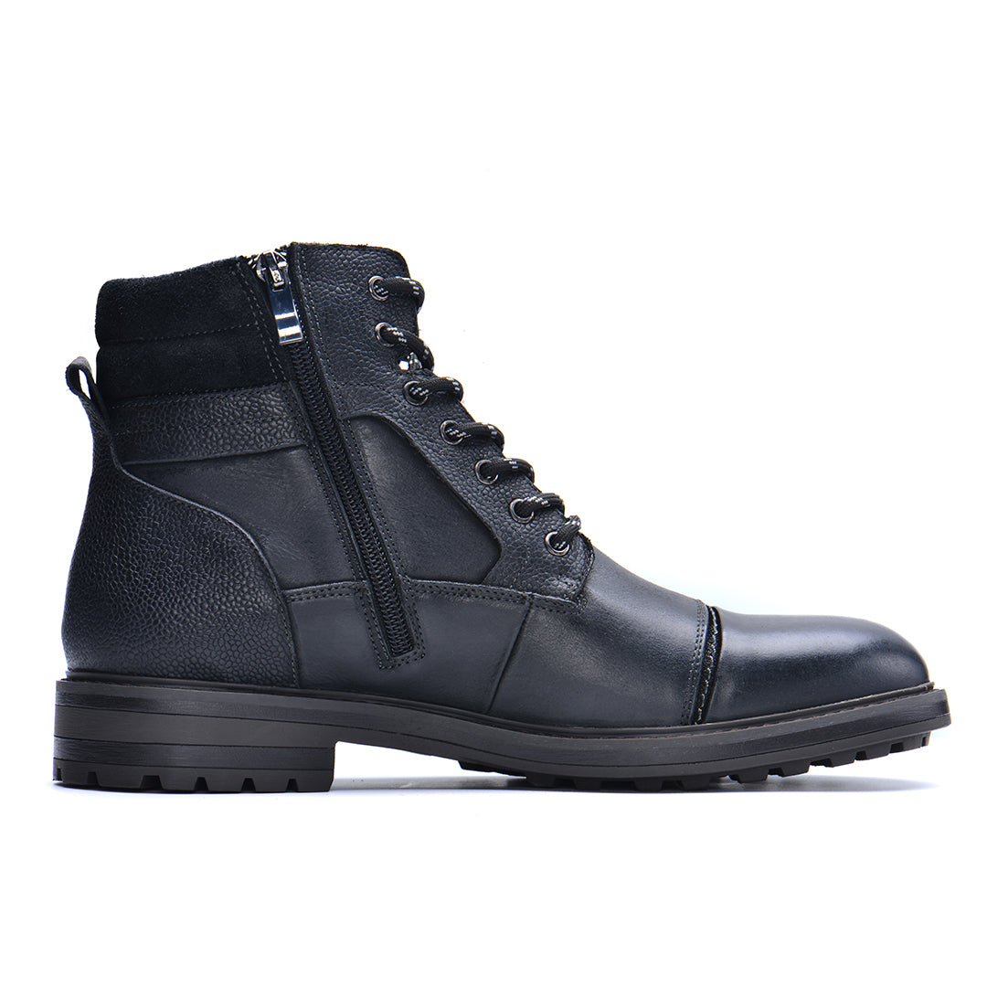 Men's Leather Combat Ankle Boots
