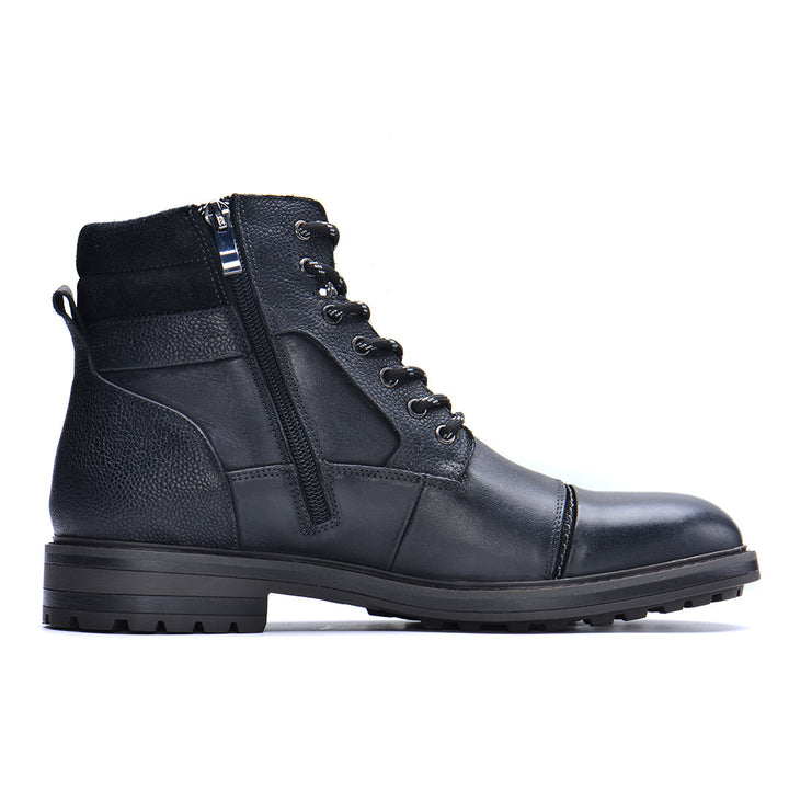 Men's Leather Combat Ankle Boots