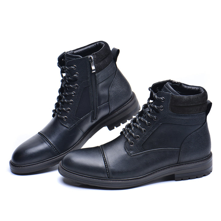 Men's Leather Combat Ankle Boots