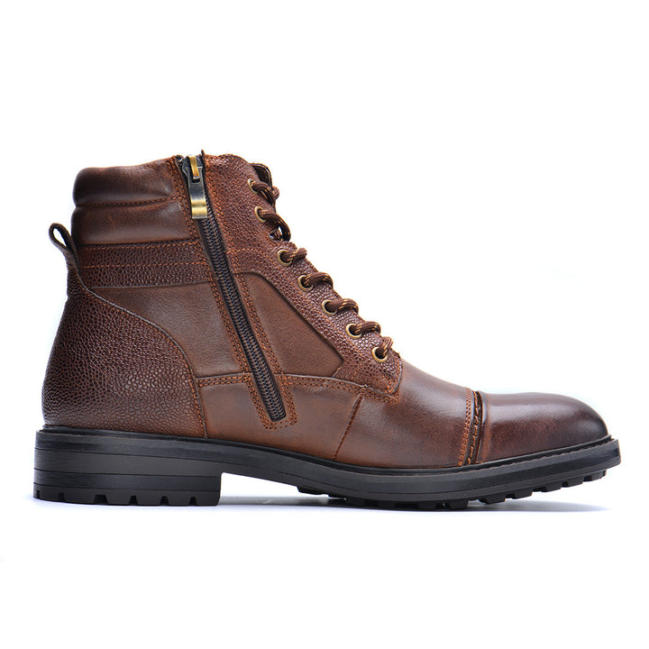 Men's Leather Combat Ankle Boots