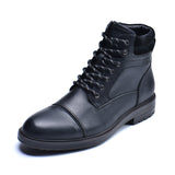 Men's Leather Combat Ankle Boots