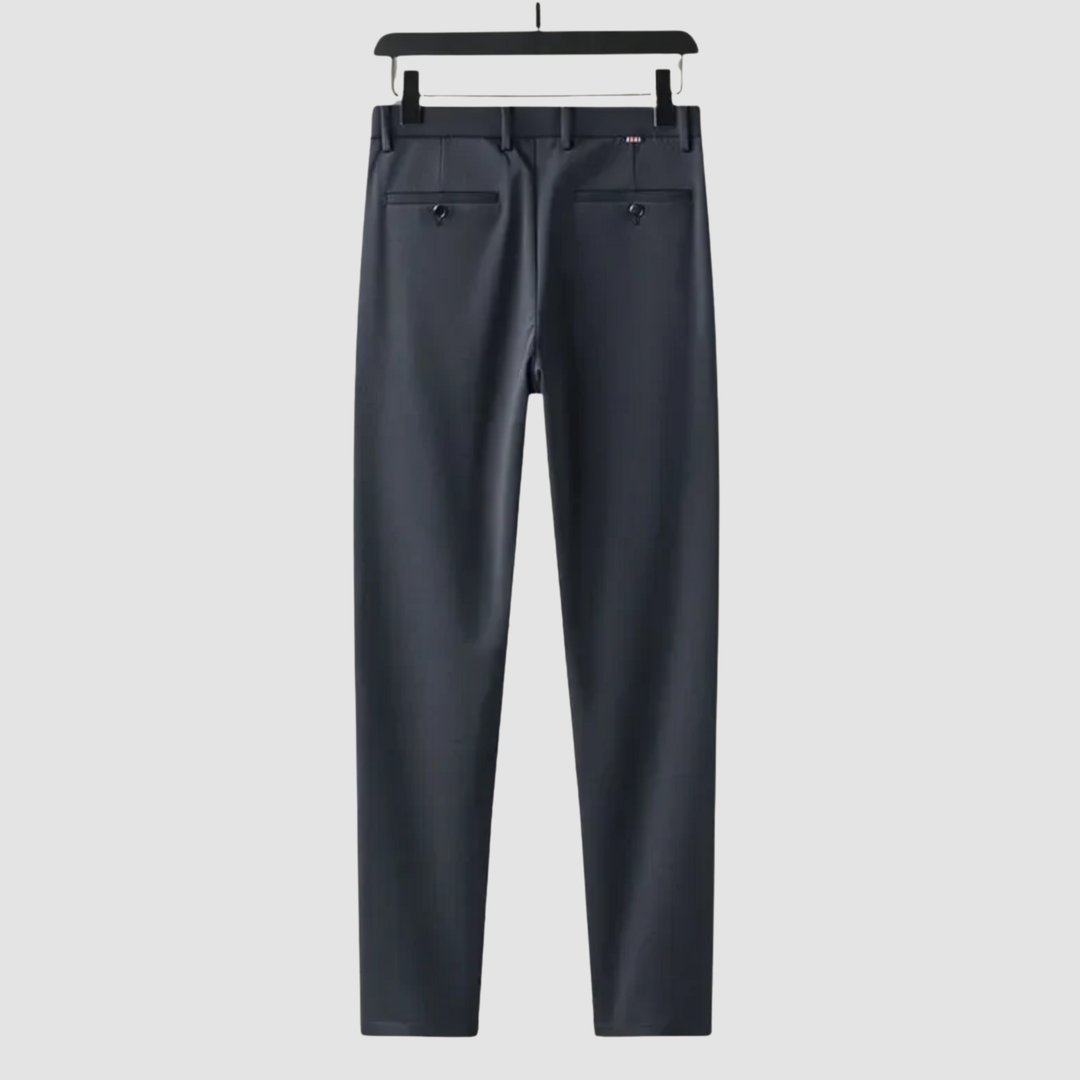 Men's Merino Wool Tailored Slim Fit Dress Trousers