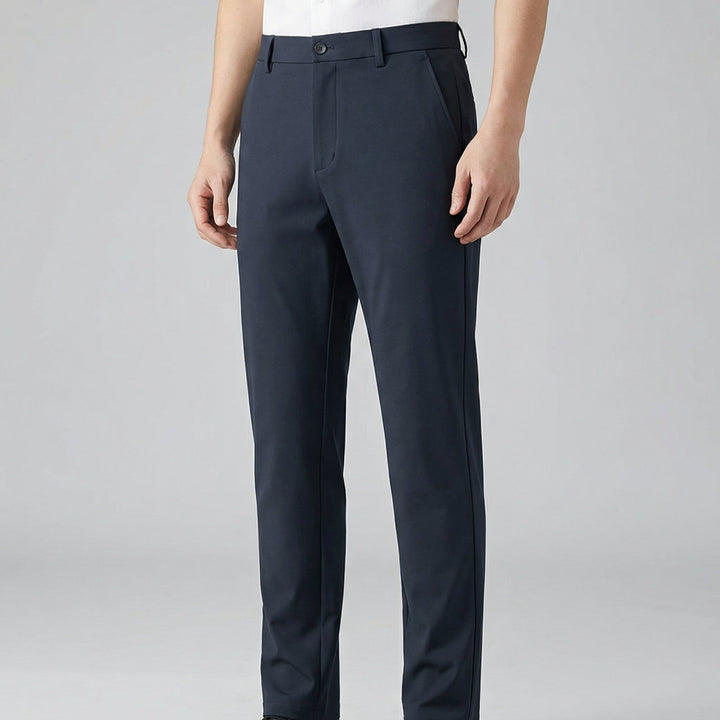 Men's Merino Wool Tailored Slim Fit Dress Trousers