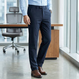 Men's Merino Wool Tailored Slim Fit Dress Trousers