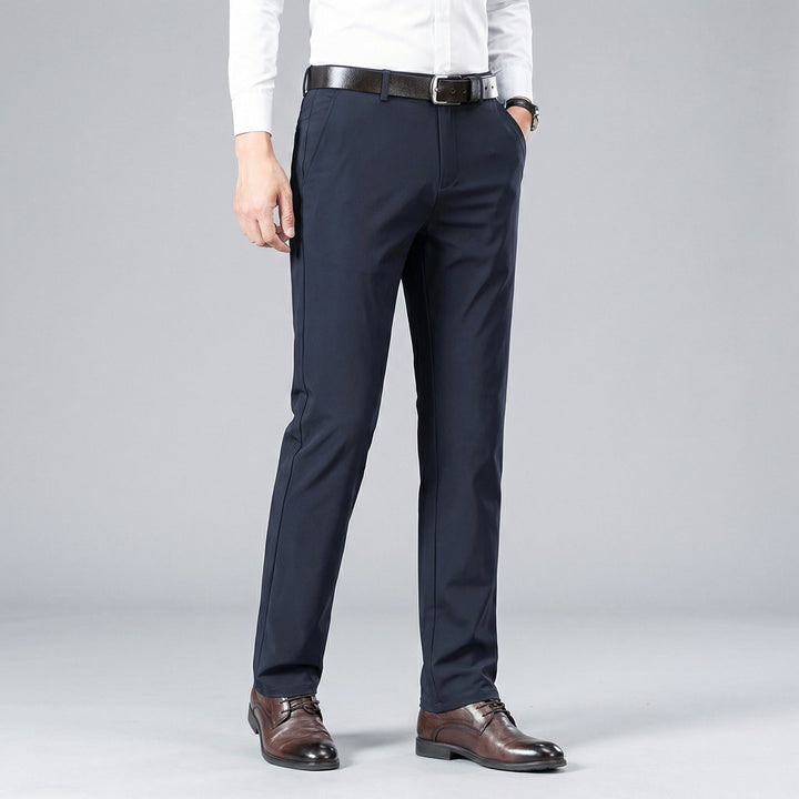 Men's Merino Wool Tailored Slim Fit Dress Trousers