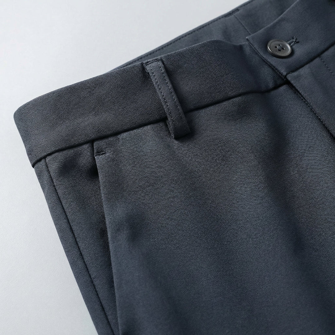 Men's Merino Wool Tailored Slim Fit Dress Trousers