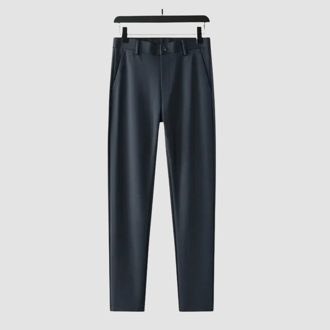 Men's Merino Wool Tailored Slim Fit Dress Trousers