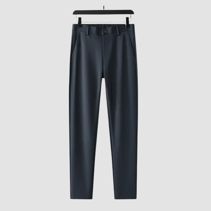 Men's Merino Wool Tailored Slim Fit Dress Trousers