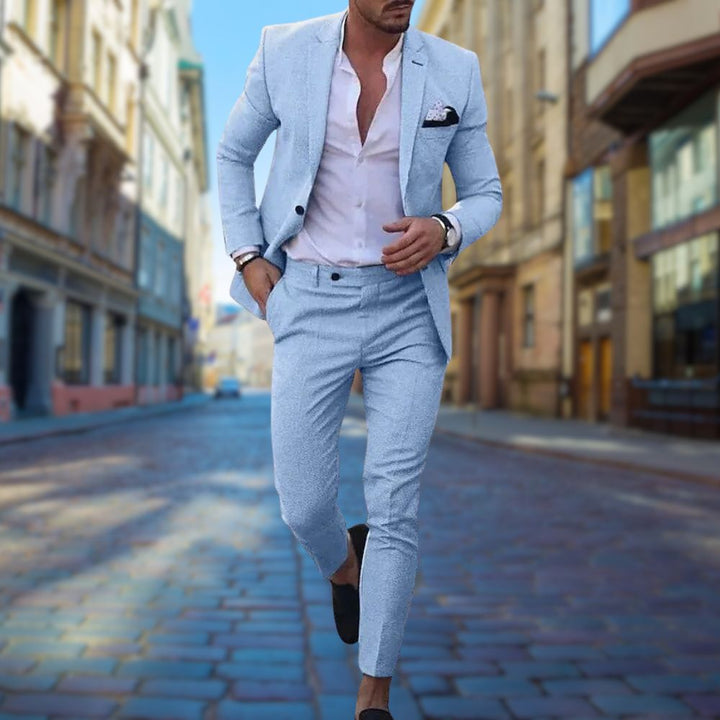 Men's Slim Fit Wool Blend Business Suit