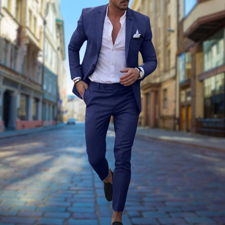 Men's Slim Fit Wool Blend Business Suit