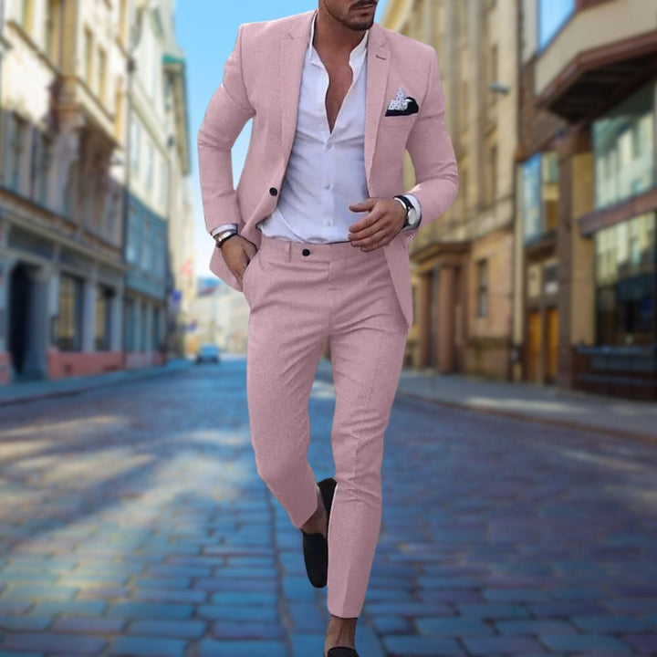 Men's Slim Fit Wool Blend Business Suit