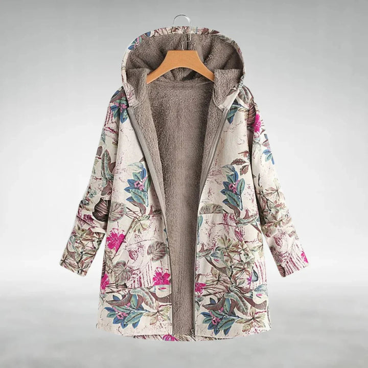 Women’s Floral Fleece Zip-Up Hoodie