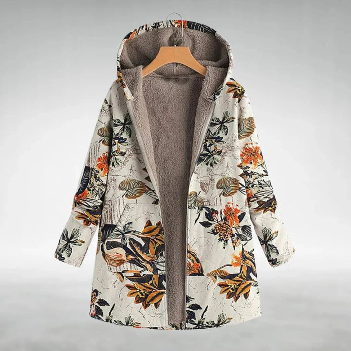 Women’s Floral Fleece Zip-Up Hoodie