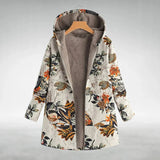 Women’s Floral Fleece Zip-Up Hoodie