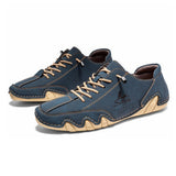 Men's Leather Barefoot Loafers Zero Drop Casual Shoes