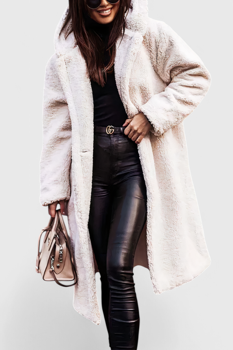 Women’s Oversized Faux-Fur Teddy Long Coat