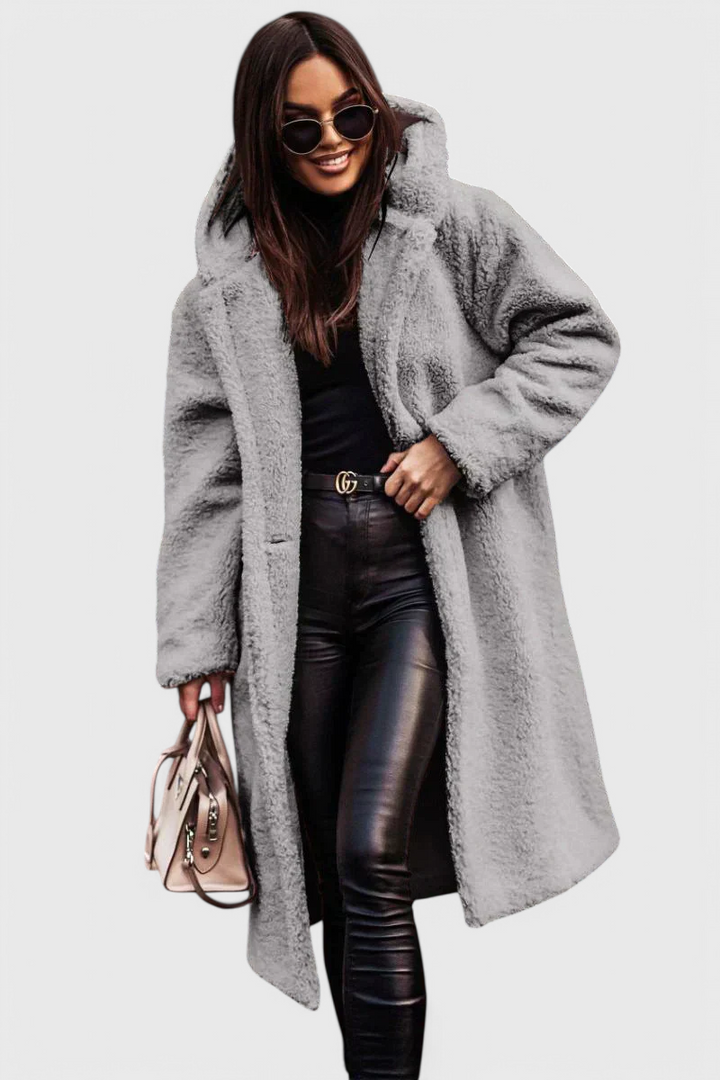 Women’s Oversized Faux-Fur Teddy Long Coat