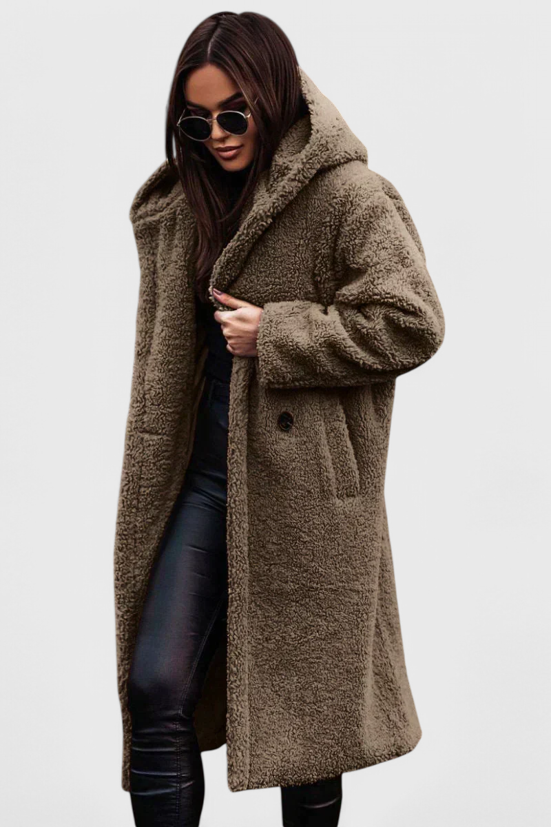 Women’s Oversized Faux-Fur Teddy Long Coat
