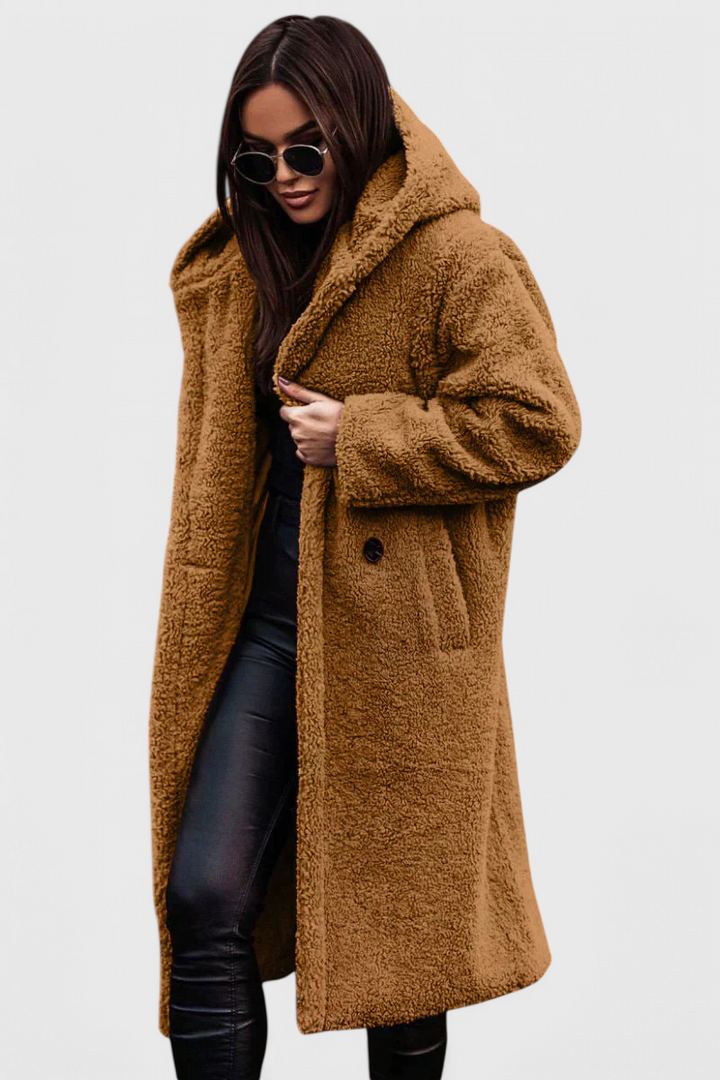 Women’s Oversized Faux-Fur Teddy Long Coat