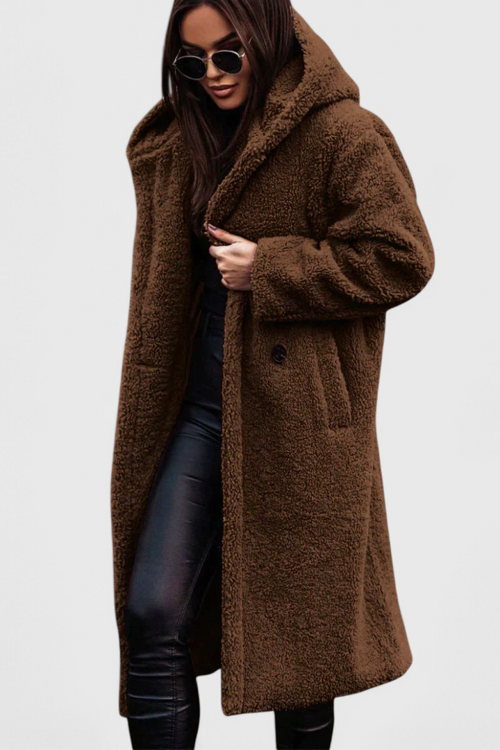 Women’s Oversized Faux-Fur Teddy Long Coat