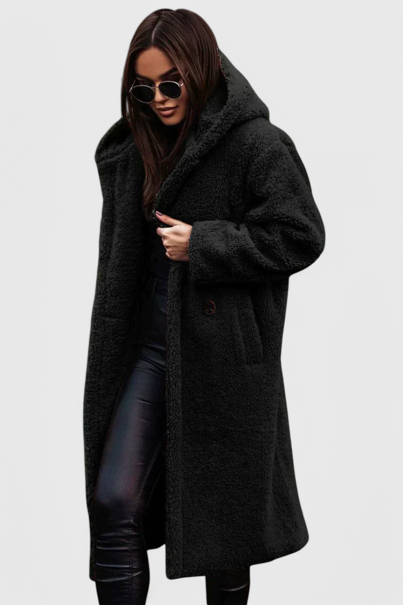 Women’s Oversized Faux-Fur Teddy Long Coat