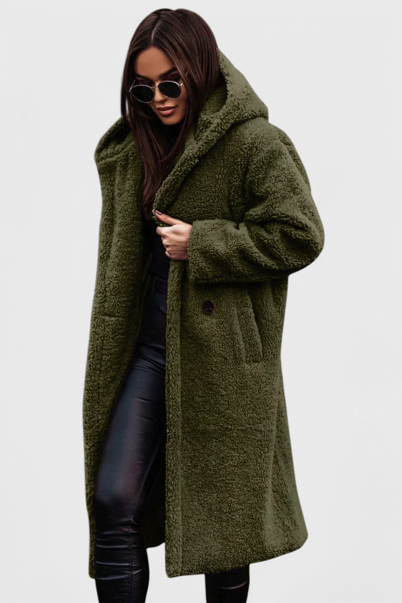 Women’s Oversized Faux-Fur Teddy Long Coat