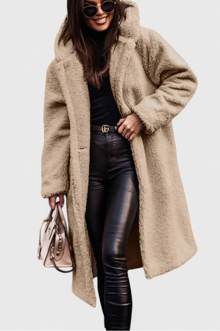 Women’s Oversized Faux-Fur Teddy Long Coat