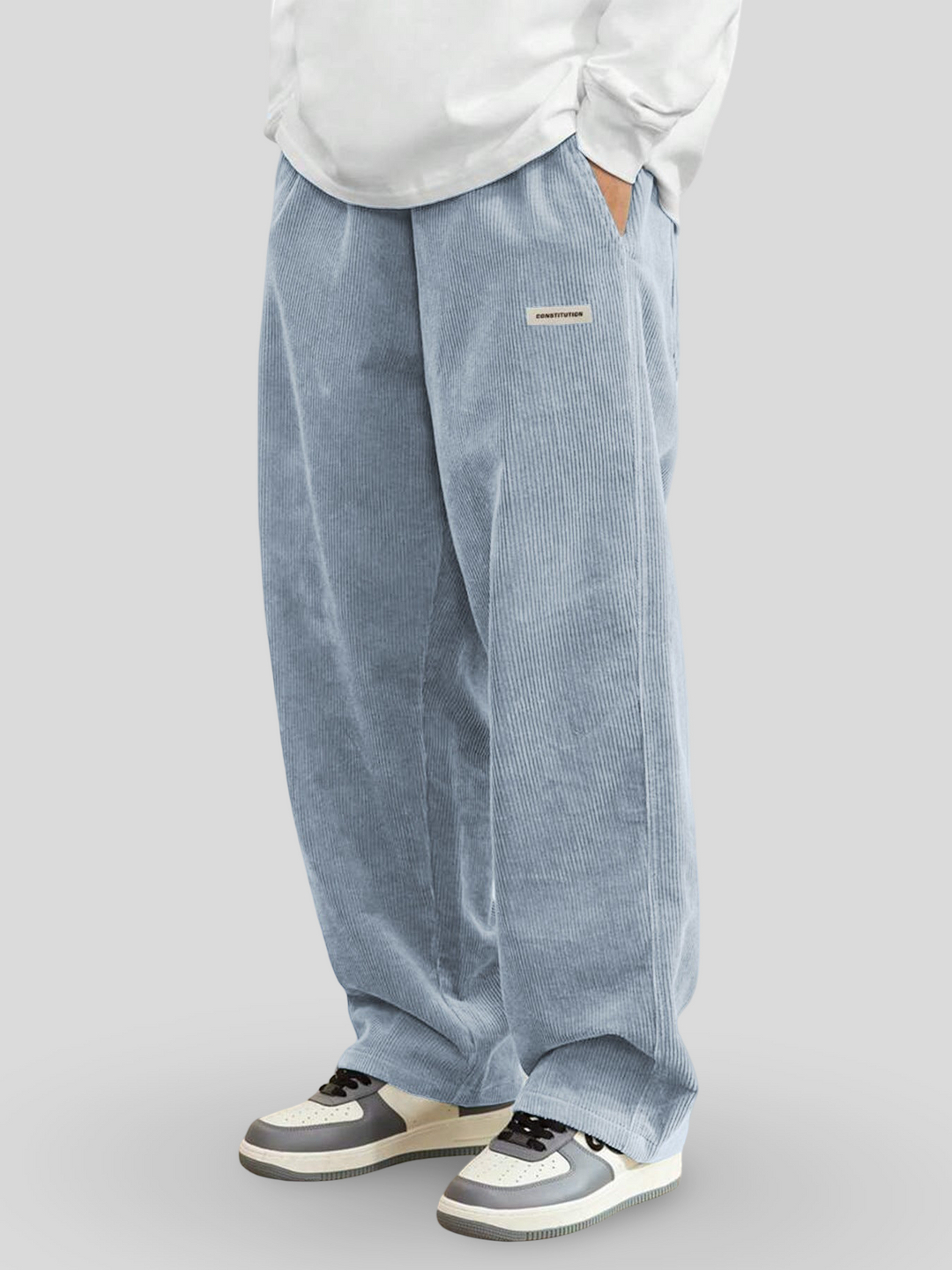 Men's Loose-Fit Wide-Leg Corduroy Pants