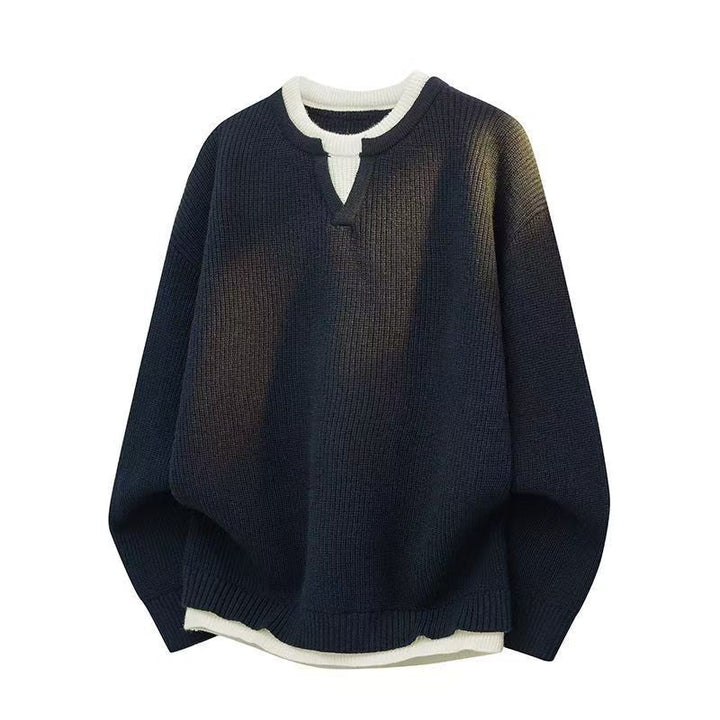 Men's Wool-Blend Nordic Knit Crewneck Sweater