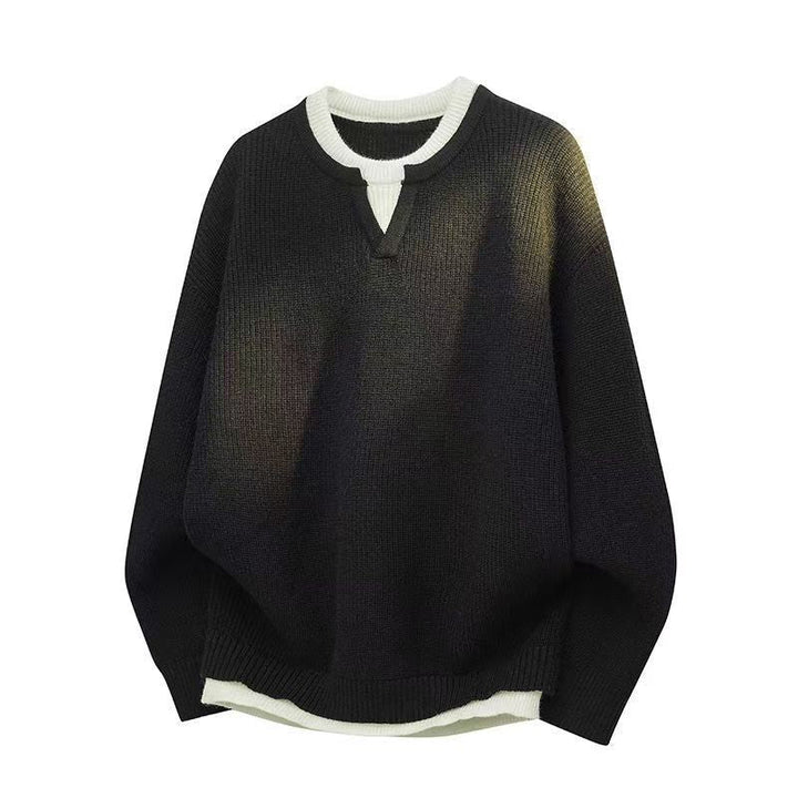Men's Wool-Blend Nordic Knit Crewneck Sweater