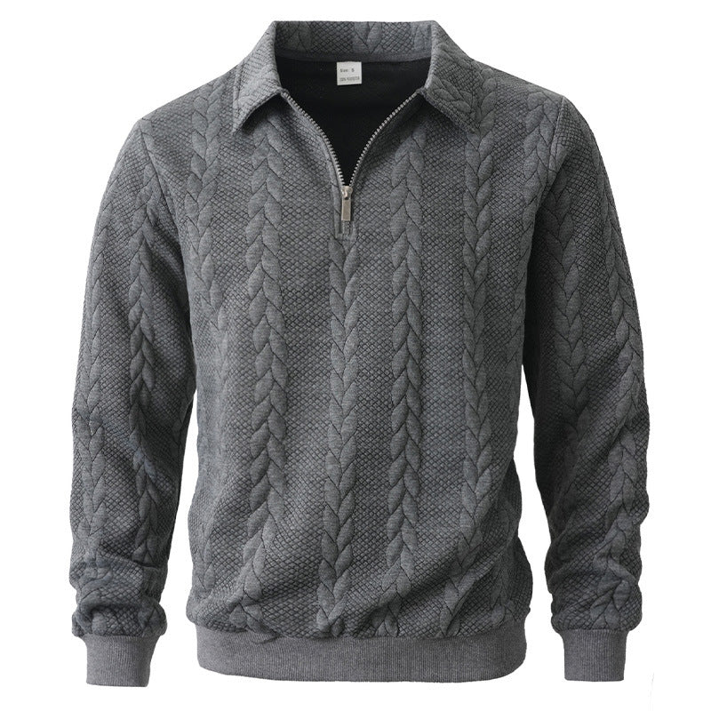 Men’s Merino Wool Quarter-Zip Knit Polo Sweater