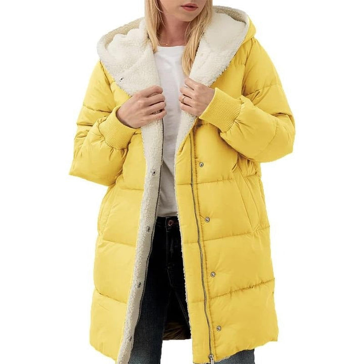 Women's Fleece Lined Puffer Coat Hooded Parka