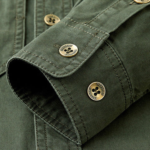 Men's Wool-Mix Button Up Overshirt Jacket