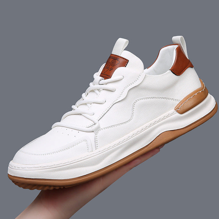 Men's Leather Fashion Sneakers Casual Walking Shoes