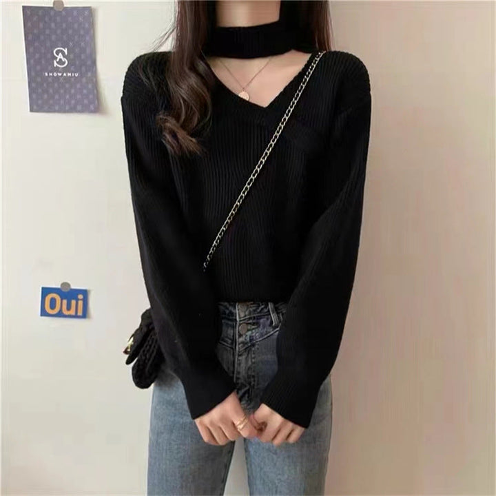 Women's Long Sleeve Merino Wool Knit Sweater V Neck Pullover