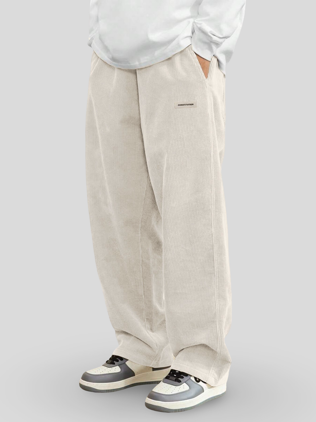 Men's Loose-Fit Wide-Leg Corduroy Pants