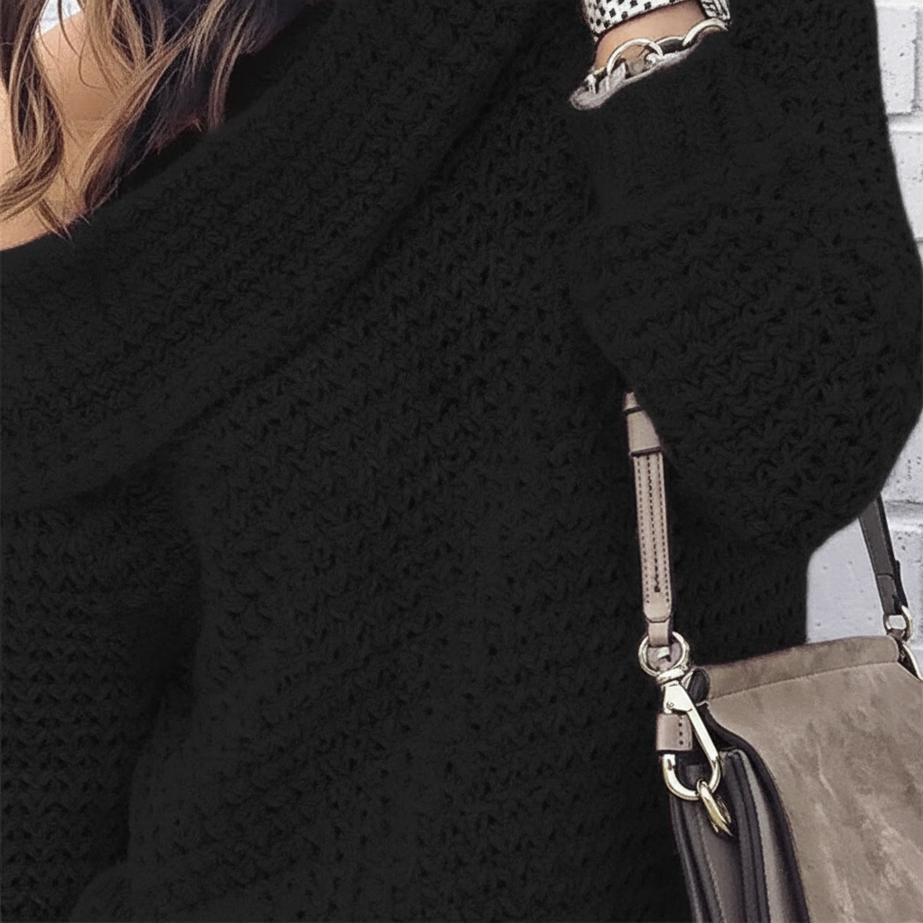 Women’s Relaxed Off-Shoulder Merino Wool Sweater