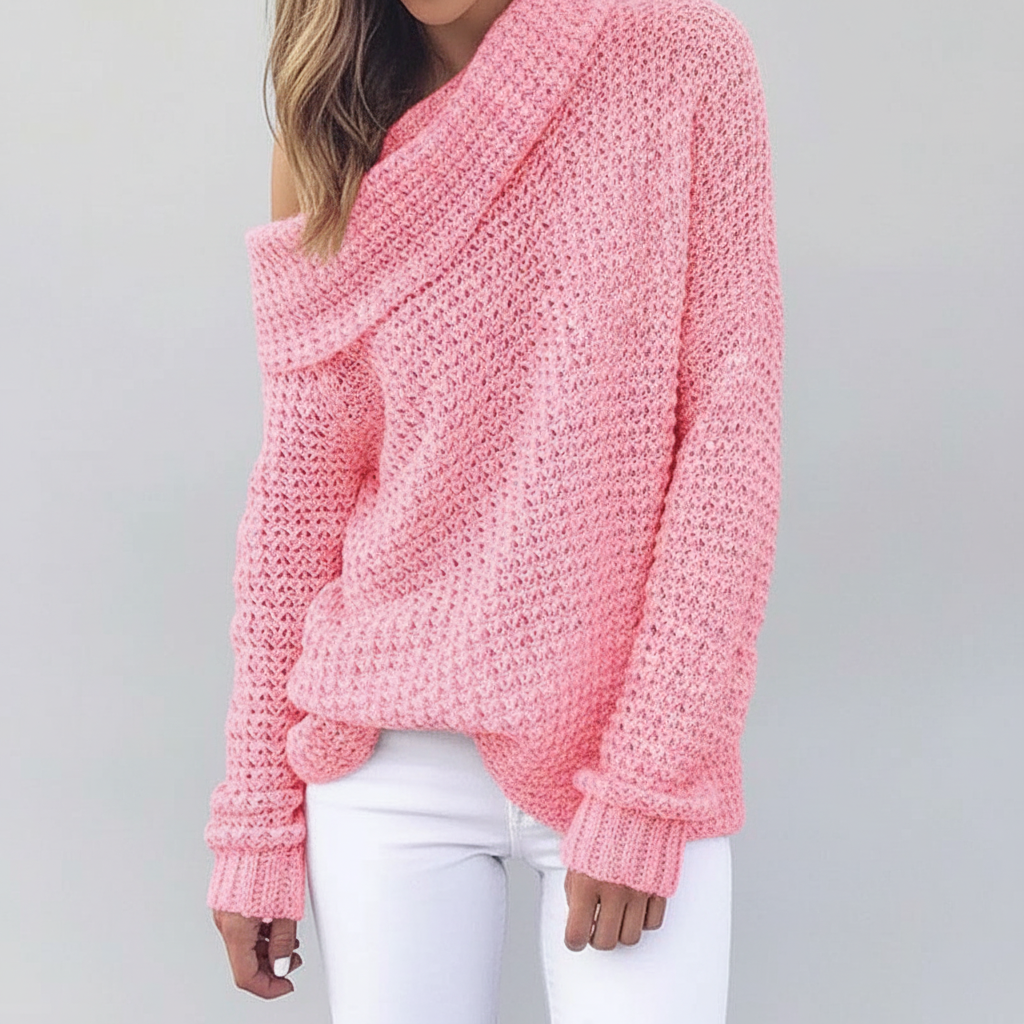Women’s Relaxed Off-Shoulder Merino Wool Sweater