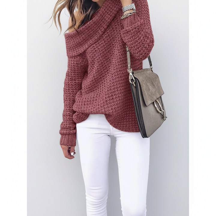Women’s Relaxed Off-Shoulder Merino Wool Sweater