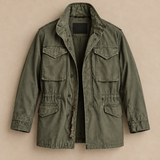 Men's Canvas Military Utility Field Jacket Outerwear Coat