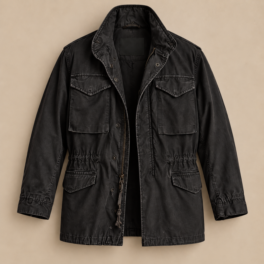 Men's Canvas Military Utility Field Jacket Outerwear Coat