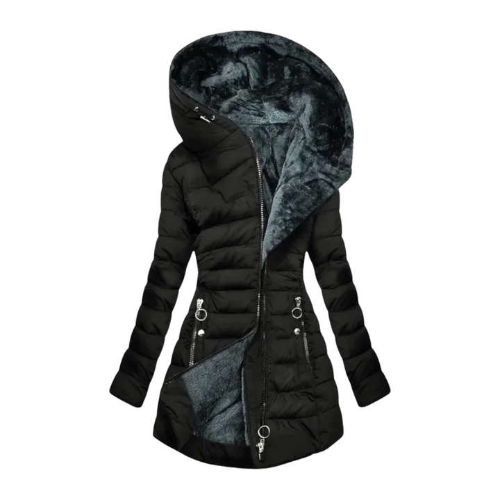 Women’s Nylon Weather-Resistant Hooded Padded Puffer Coat