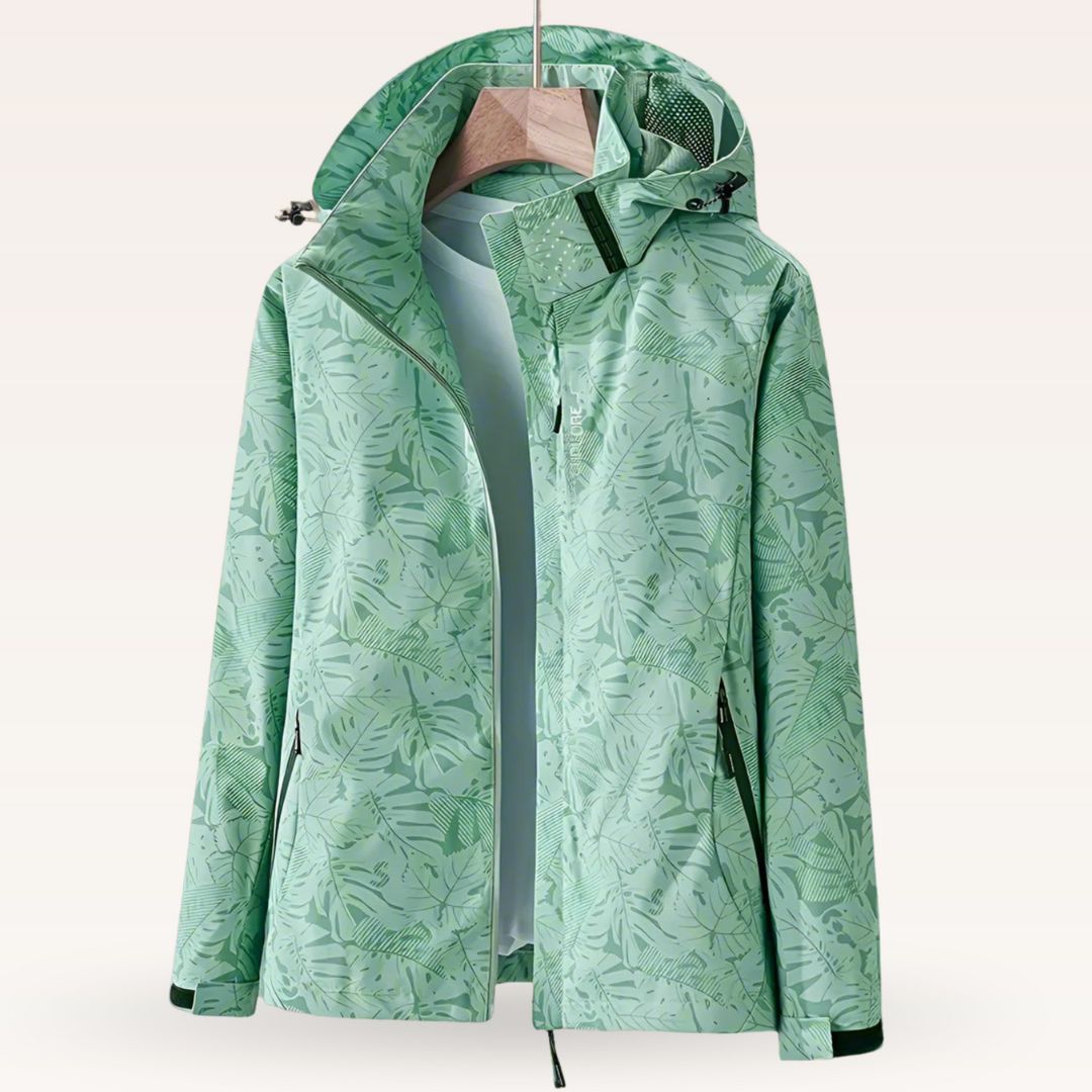 Women's Waterproof Fleece-Lined Hooded Lightweight Jacket