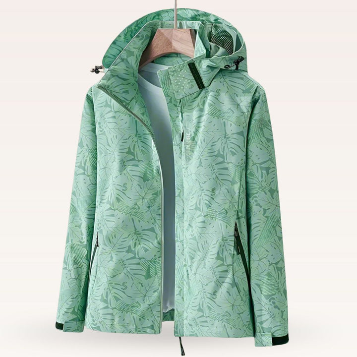 Women's Waterproof Fleece-Lined Hooded Lightweight Jacket