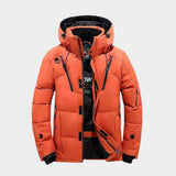 Men’s Fleece-Lined Hooded Nylon Puffer Parka