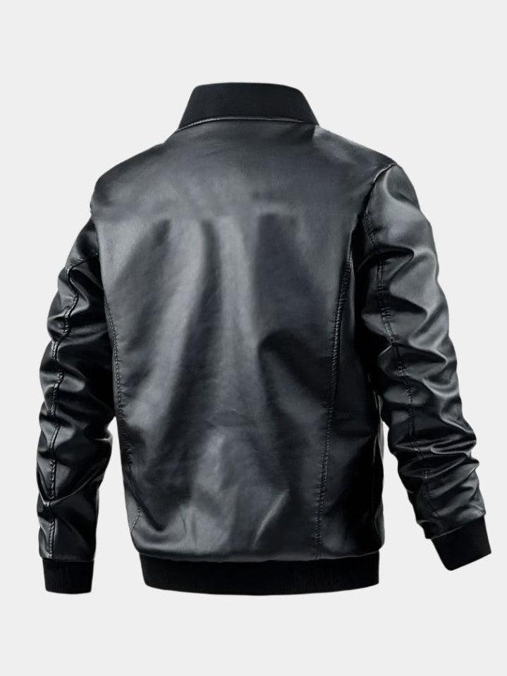 Men’s Leather Flight Bomber Biker Jacket