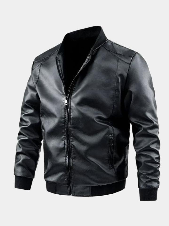 Men’s Leather Flight Bomber Biker Jacket